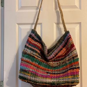 Bag. Hand made heavy woven recycled bag
